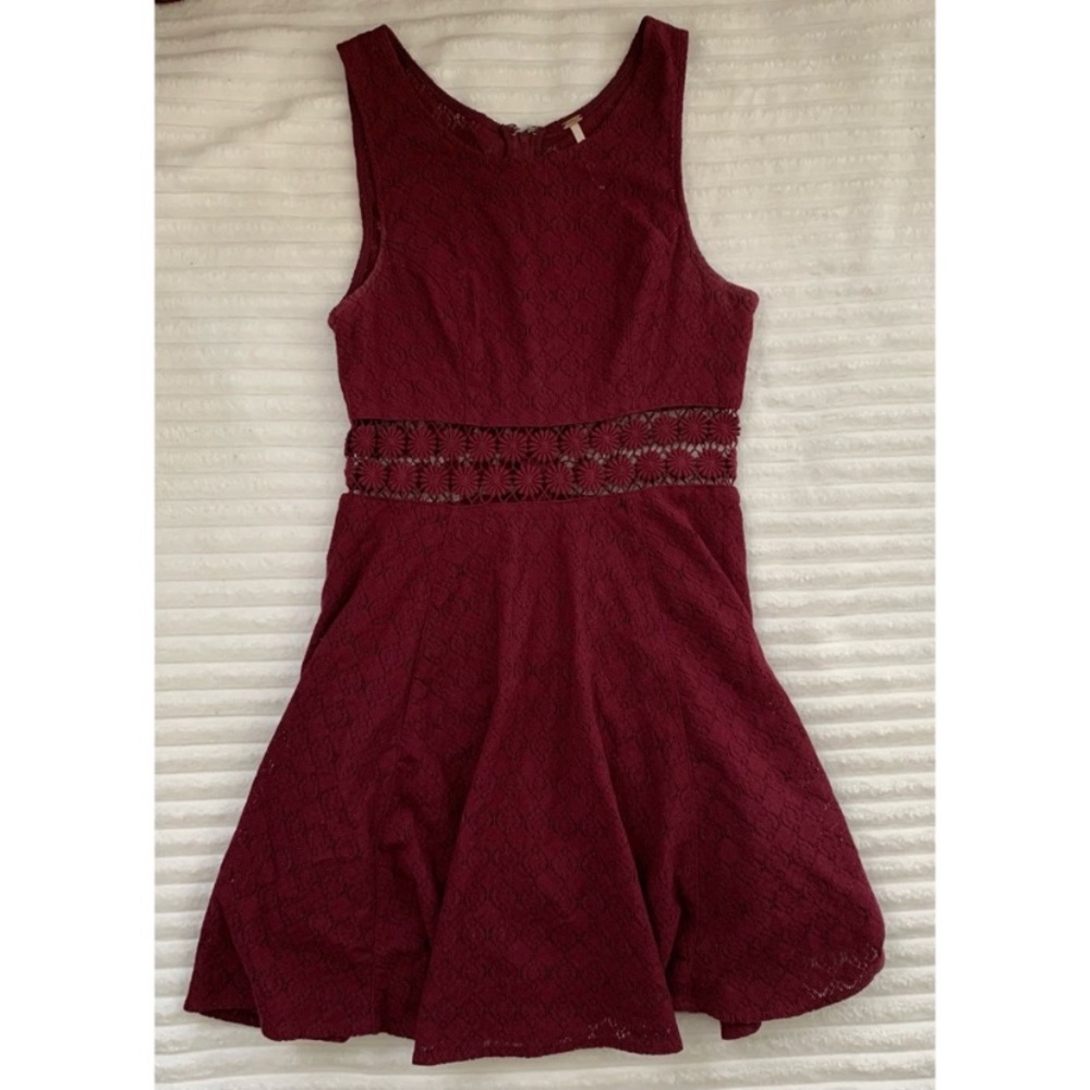Elegant Burgundy Kids Dress